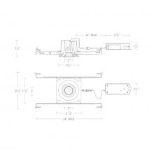  R3BRA-FCS-BK - Ocular 3.0 5CCT Round Adjustable Trim and Remodel Housing with New Construction Frame-In Kit and D