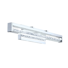  201729A - Integrated LED VanityWall Light With Chrome Finish & Clear Glass With Crystal Stones