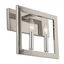  204476A - 2x60W bath/vanity light with a satin nickel finish