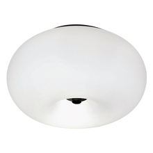 Eglo 204893A - 2 LT Ceiling Light w/ Black Finish & Opal Glass Shade