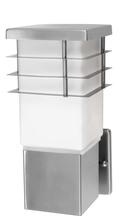  86391A - 1x60W Outdoor Wall Light With Stainless Steel Finish & Opal Frosted Glass