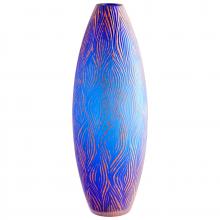  10031 - Fused Groove Vase | Blue