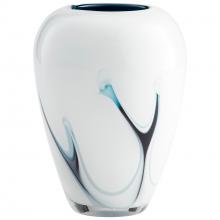 Cyan Designs 10444 - Deep Sky Vase Blue And White - Small