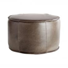  11448 - Lusso | Round Pouf - Grey