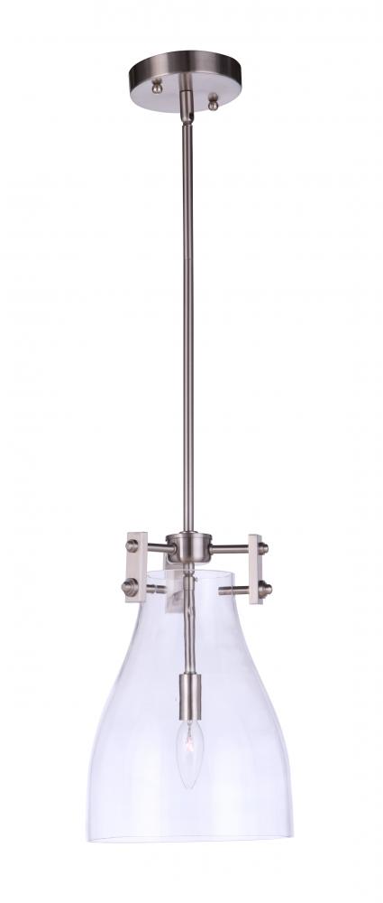 Chardonnay 1 Light Mini Pendant in Brushed Polished Nickel