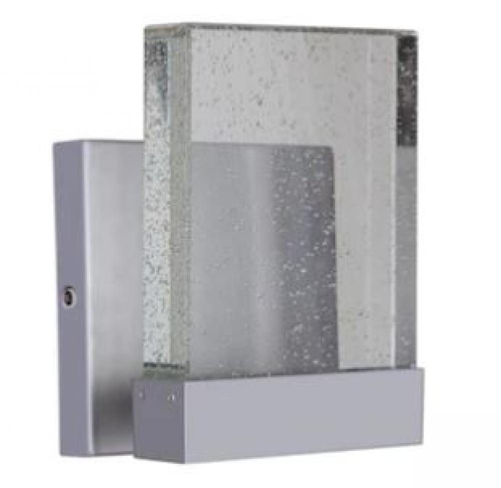 Aria II 1 Light Medium LED Outdoor Wall Mount in Satin Aluminum