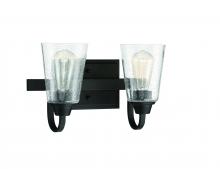  41902-ESP-CS - Grace 2 Light Vanity in Espresso (Clear Seeded Glass)