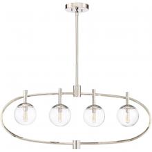  45574-PLN - Piltz 4 Light Island in Polished Nickel