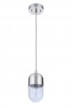  55091-BNK - Pill 1 Light Mini Pendant in Brushed Polished Nickel