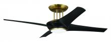  CAM54FBSB4 - 54" Cam in Flat Black/Satin Brass w/ Flat Black Blades