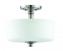  49853-BNK - Dardyn 3 Light Convertible Semi Flush in Brushed Polished Nickel