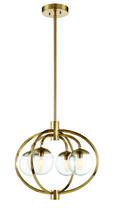  45524-SB - Piltz 4 Light Chandelier in Satin Brass