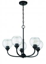  56225-FB - Glenda 5 Light Chandelier in Flat Black