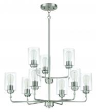  56029-BNK - Stowe 9 Light Chandelier in Brushed Polished Nickel