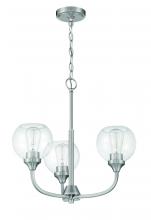 Craftmade 56223-BNK - Glenda 3 Light Chandelier in Brushed Polished Nickel