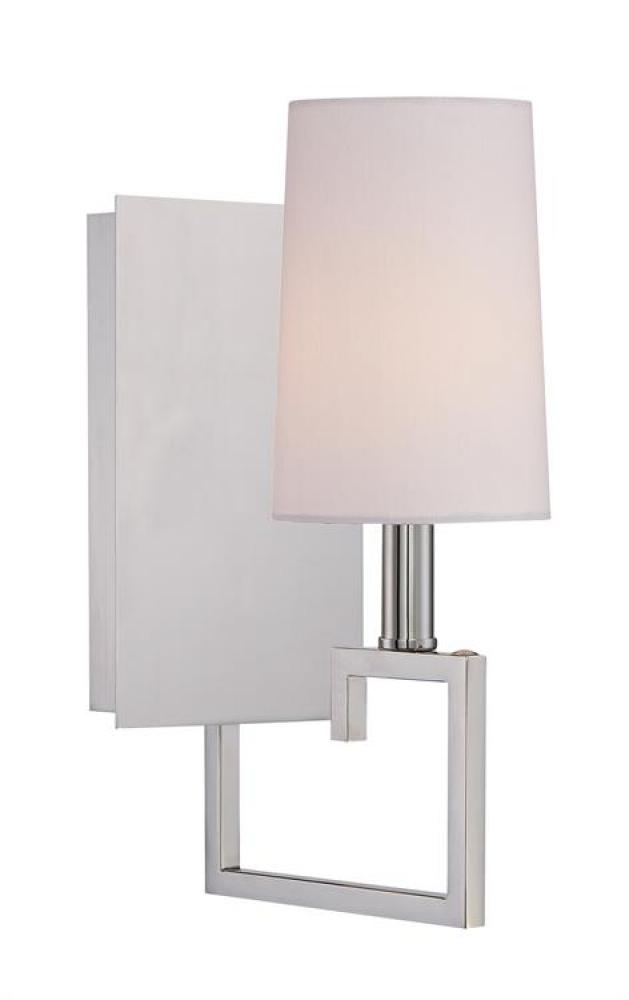 Libby Langdon for Crystorama Westwood 1 Light Polished Nickel Sconce