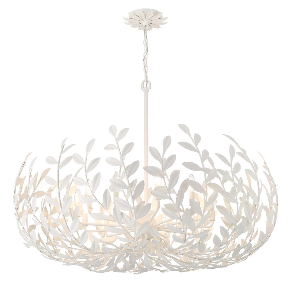 Broche 12 Light Matte White Chandelier