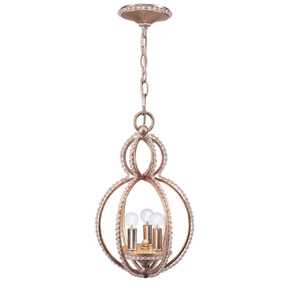 Garland 3 Light Crystal Bead Distressed Twilight Mini Pendant