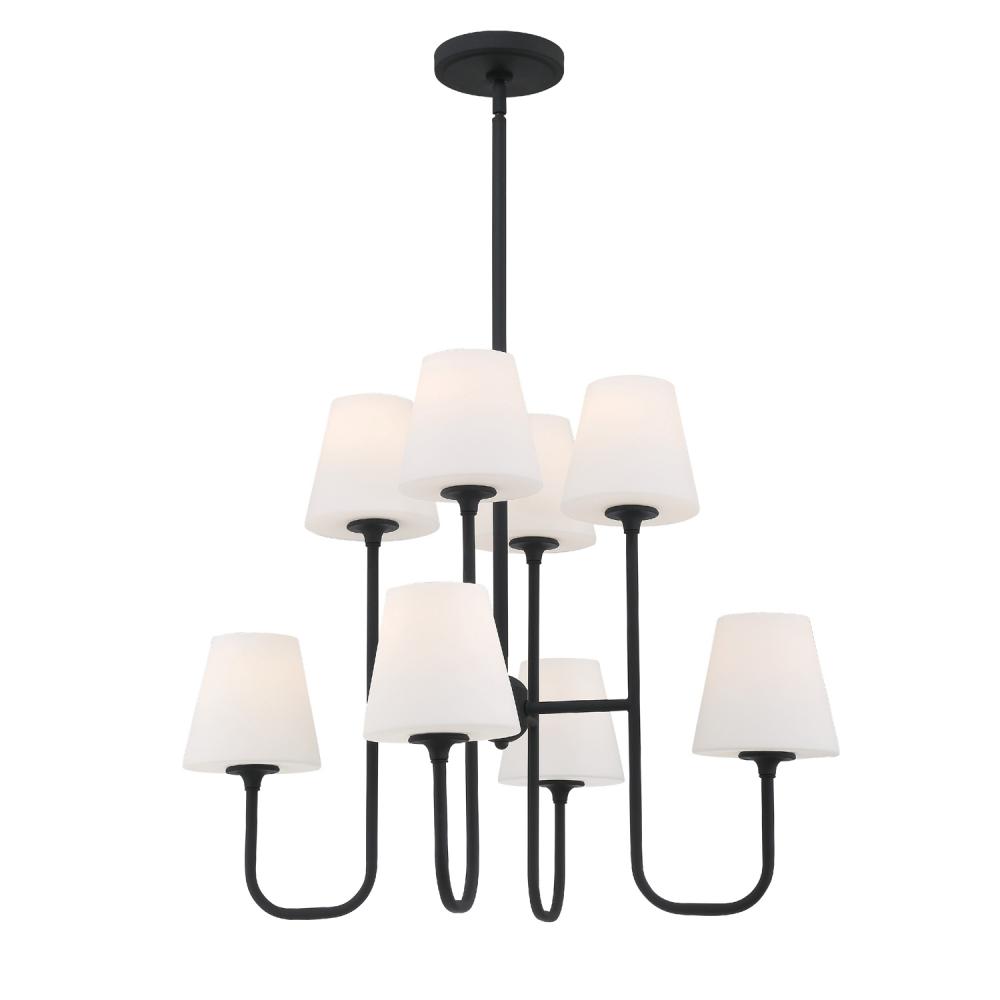 Keenan 8 Light Black Forged Chandelier