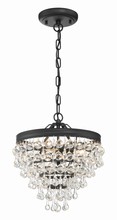  130-MK - Calypso 3 Light Matte Black Pendant