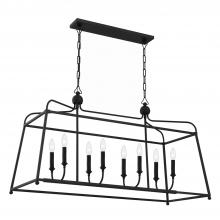  2249-BF_NOSHADE - Libby Langdon Sylvan 8 Light Black Forged Chandelier