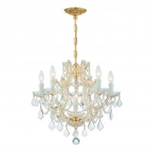  4405-GD-CL-I - Maria Theresa 6 Light Clear Italian Crystal Gold Chandelier