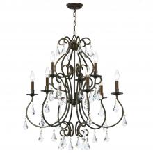  5019-EB-CL-MWP - Ashton 9 Light Hand Cut Crystal English Bronze Chandelier