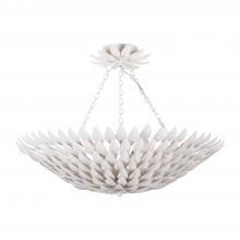  517-MT_CEILING - Broche 6 Light Matte White Semi Flush Mount