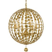 Crystorama 547-GA - Layla 6 Light Antique Gold Chandelier