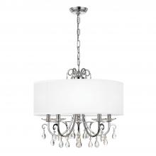  6625-CH-CL-SAQ - Othello 5 Light Spectra Crystal Polished Chrome Chandelier