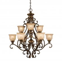  7409-BU - Norwalk 9 Light Bronze Umber Chandelier