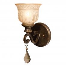  7501-BU-GT-MWP - Norwalk 1 Light Golden Teak Hand Cut Crystal Bronze Umber Sconce