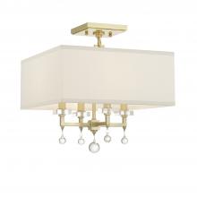  8105-AG_CEILING - Paxton 4 Light Aged Brass Semi Flush Mount