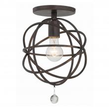  9220-EB_CEILING - Solaris 1 Light English Bronze Semi Flush Mount