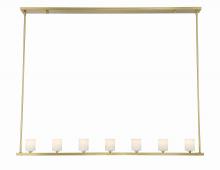  ARA-10267-SB-ST - Aragon 7 Light LED Soft Brass Linear Chandelier