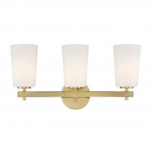  COL-103-AG - Colton 3 Light Aged Brass Bathroom Vanity