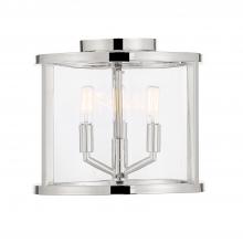  DEV-B8003-PN_CEILING - Libby Langdon Devon 3 Light Polished Nickel Semi Flush Mount