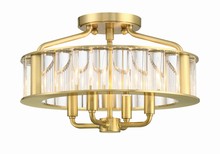  FAR-6000-AG - Libby Langdon Farris 4 Light Aged Brass Semi Flush Mount