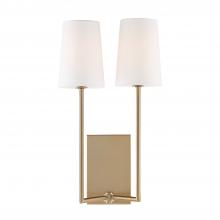  LEN-252-VG - Lena 2 Light Vibrant Gold Sconce