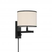  MAD-B4101-MK - Madison 1 Light Matte Black Swing Arm Sconce