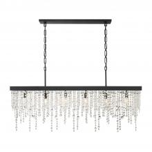  WIN-617-BF-CL-MWP - Winham 6 Light Black Forged Chandelier