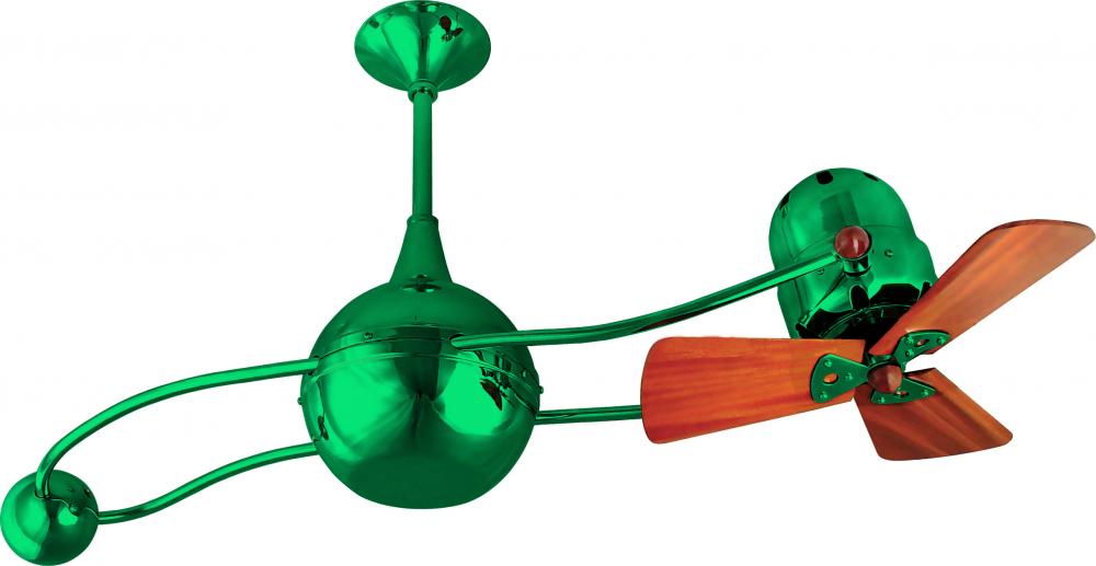 Brisa 360° counterweight rotational ceiling fan in Esmerelda (Green) finish with solid sustainabl