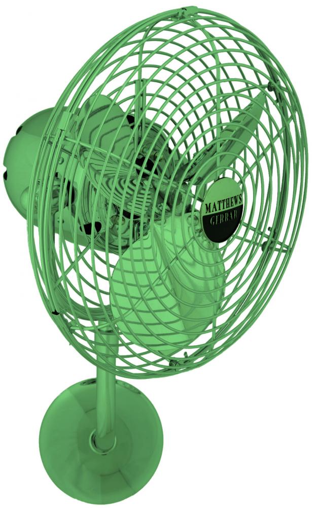 Michelle Parede vintage style wall fan in Esmerelda (Green) finish.