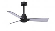  AK-BK-BN-42 - Alessandra 3-blade transitional ceiling fan in matte black finish with brushed nickel blades. Opti