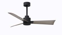  AK-BK-GA-42 - Alessandra 3-blade transitional ceiling fan in matte black finish with gray ash blades. Optimized