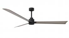  AK-BK-GA-72 - Alessandra 3-blade transitional ceiling fan in matte black finish with gray ash blades. Optimized