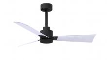  AK-BK-MWH-42 - Alessandra 3-blade transitional  ceiling fan in matte black finish with matte white blades. Optimi