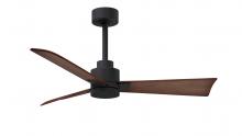  AK-BK-WN-42 - Alessandra 3-blade transitional ceiling fan in matte black finish with walnut blades. Optimized fo