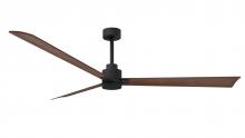  AK-BK-WN-72 - Alessandra 3-blade transitional ceiling fan in matte black finish with walnut blades. Optimized fo