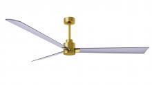  AK-BRBR-BN-72 - Alessandra 3-blade transitional ceiling fan in a brushed brass finish with brushed nickel blades.